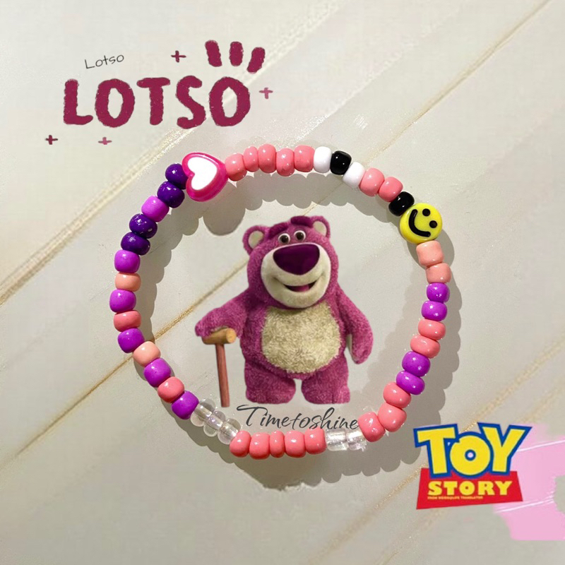 gelang manik Lotso Toy story /Bracelet/Gelangkpop/gelangDaisy/gelang smile/gelang iqbal ramadhan/gel