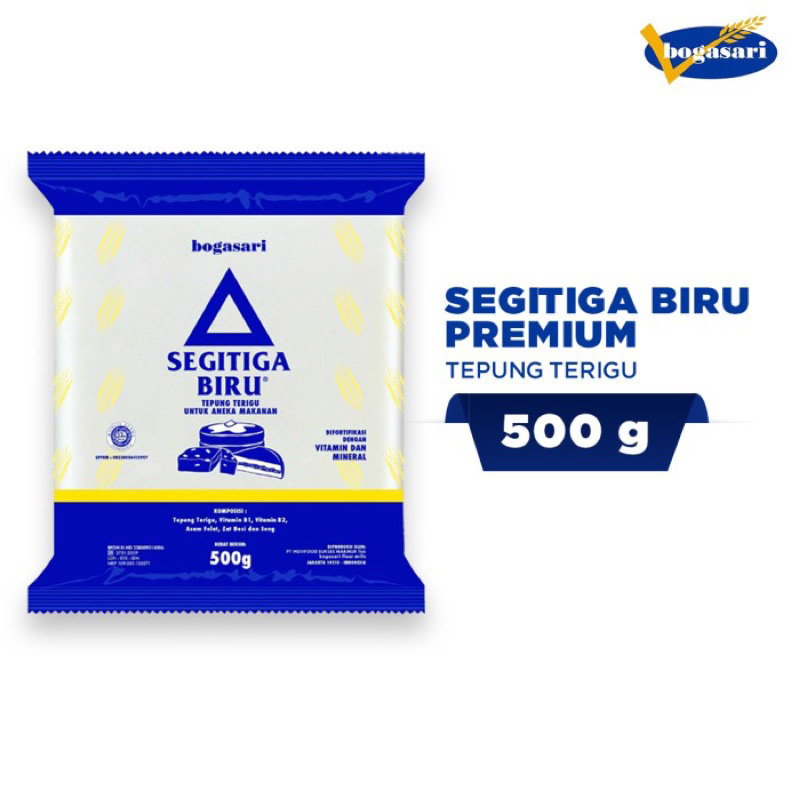 

TEPUNG SEGITIGA BIRU 500 GRAM / SEGITIGA BIRU 500 gram / TEPUNG SERBAGUNA