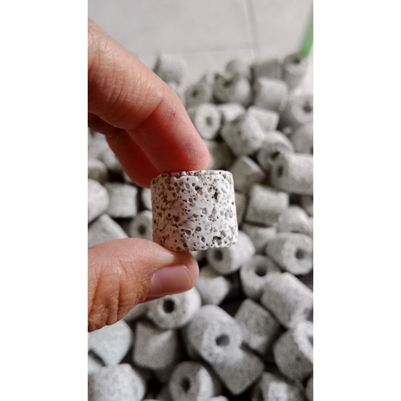 Bioring ABU2 Bio Ring Abu Abu Momogi Rumah Bakteri Aquarium Aquascape Per Biji
