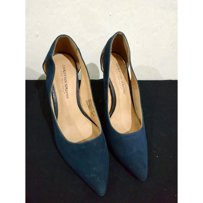 Sepatu Heels Kantor Pesta Biru