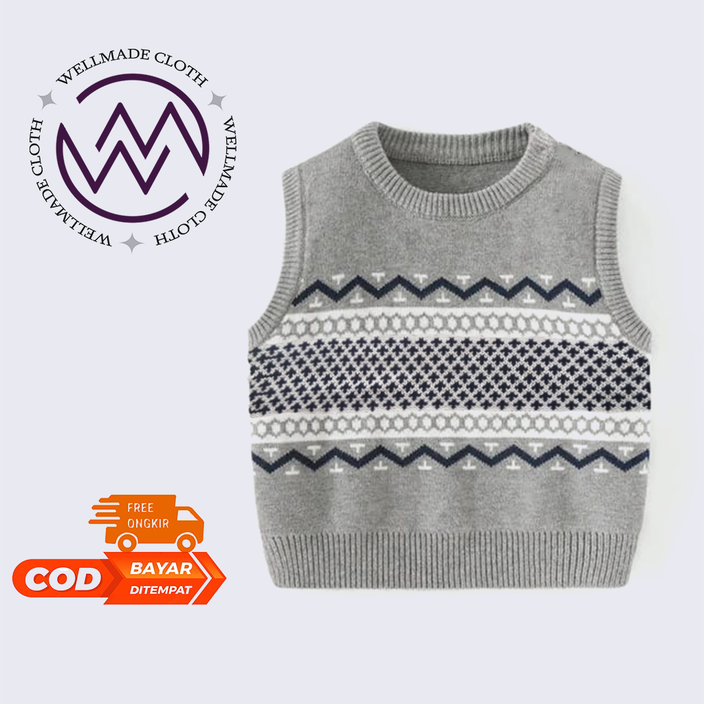 Rompi Rajut Anak Laki Laki Vest Rajut Anak Cowok Atasan Rajut Anak Premium Quality