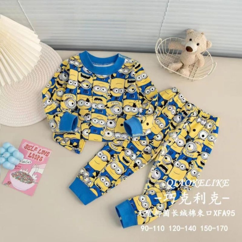 Grosir Pp Joger Qqlike 1-9 Tahun Piyama/Baju Tidur Anak