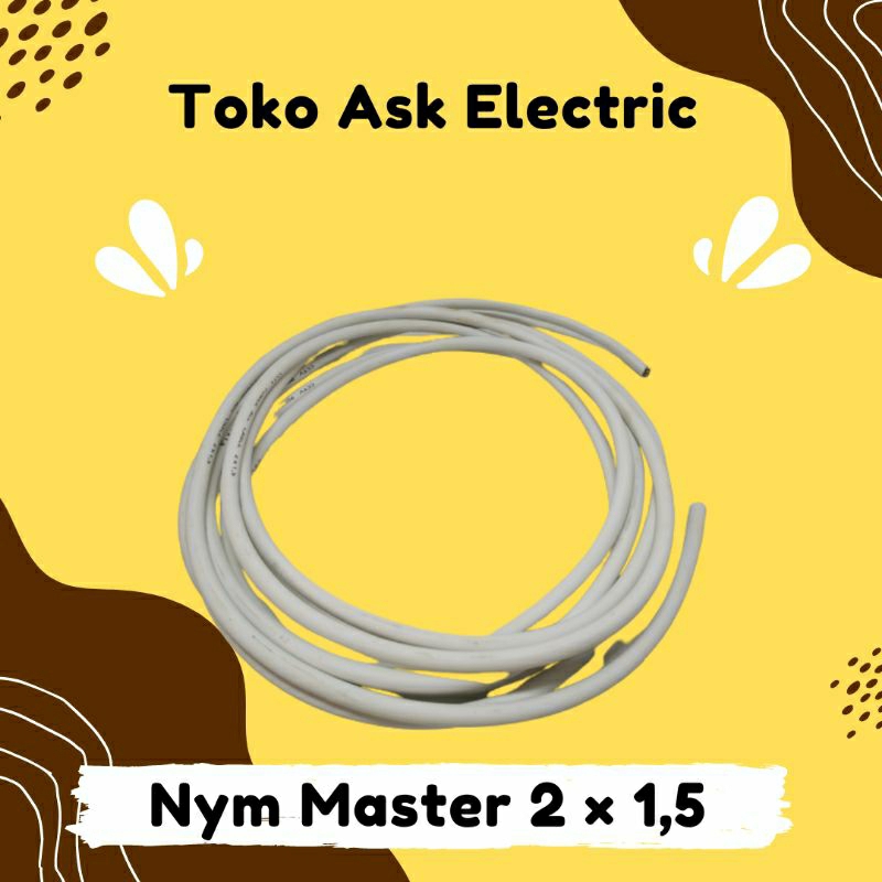 1 METER Kabel Nym Master 2 × 1,5 Listrik/Kabel Listrik/Kabel CCTV/Kabel Audio/Kabel Tembaga Kawat