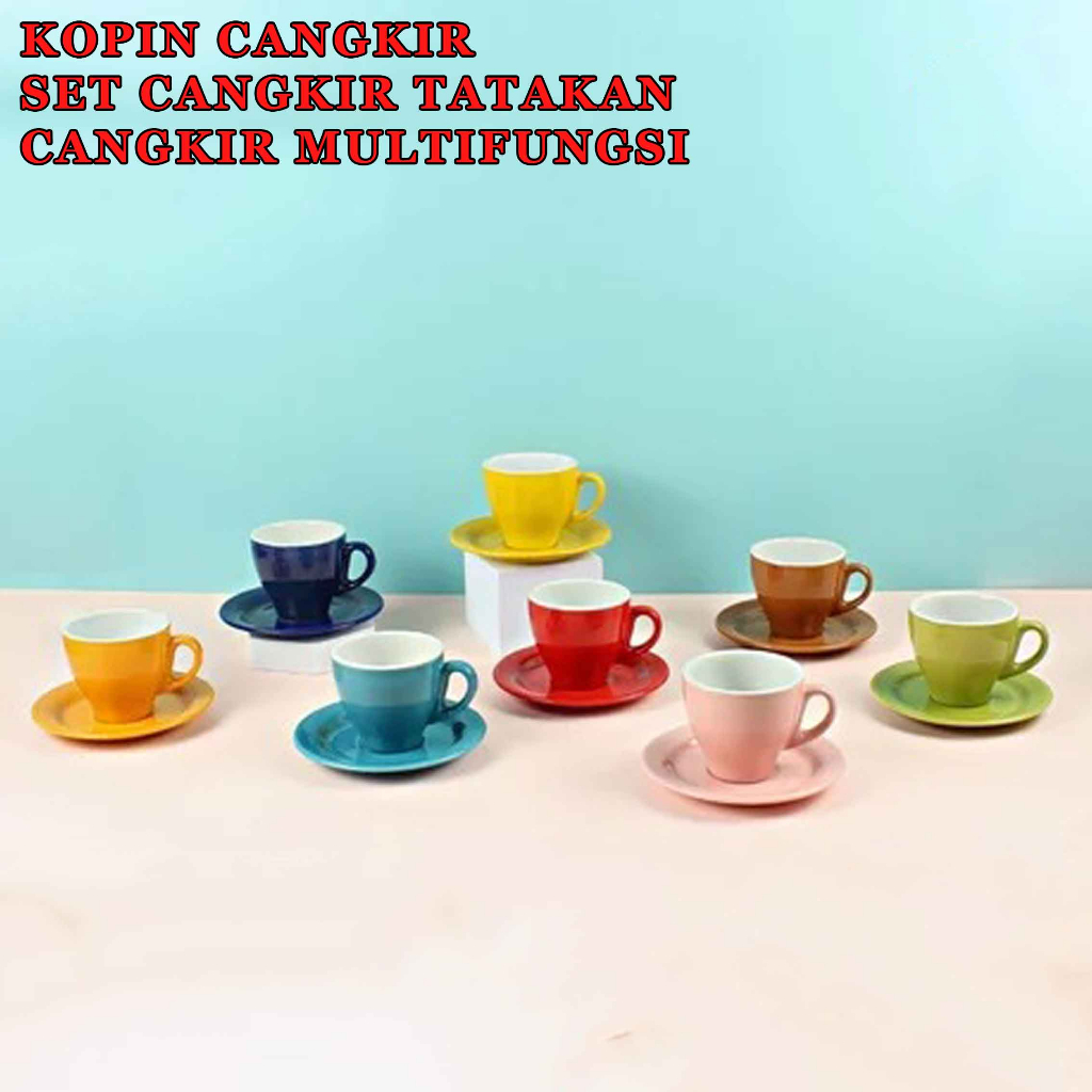 Kopin Cangkir / Cangkir Mini Espresso / Set Cangkir Tatakan