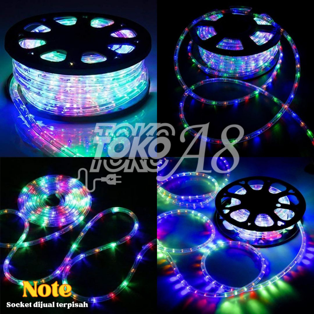 Lampu LED Strip RGB Selang 6 Warna / Harga 1 Roll 100 meter