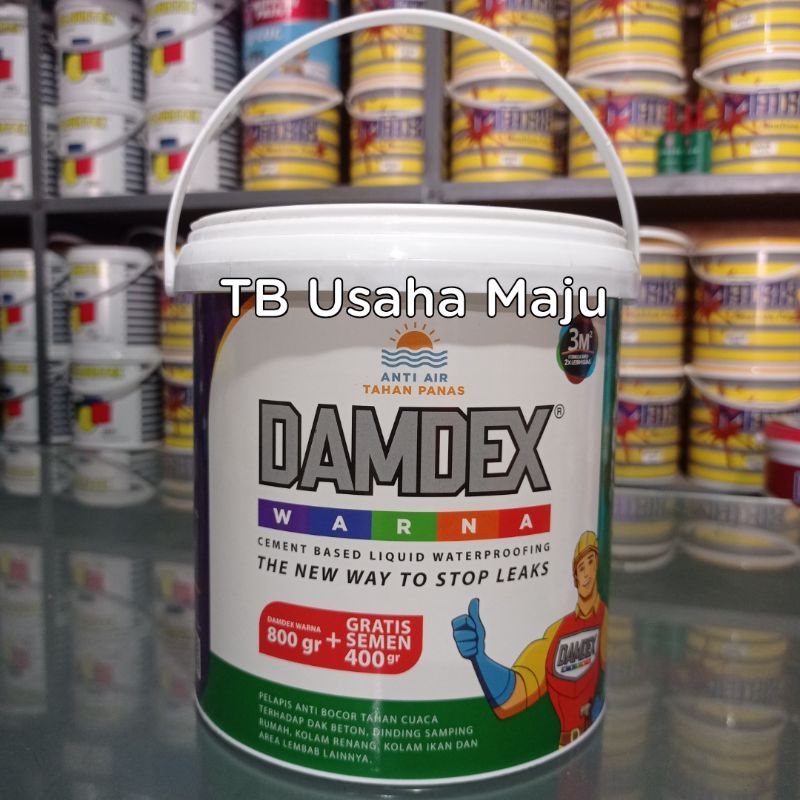 Damdex Warna Pelapis Anti Bocor Waterproofing Kolam Ikan 0,8 Kg