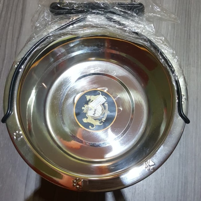 Tempat makan jepit mangkok Anjing dan Kucing stainless 06 Petopia