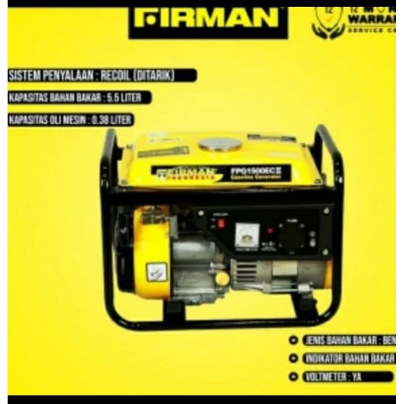 Genset FIRMAN FPG 1500 EC II