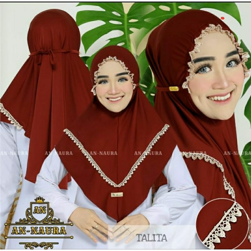 Jilbab kerut Renda