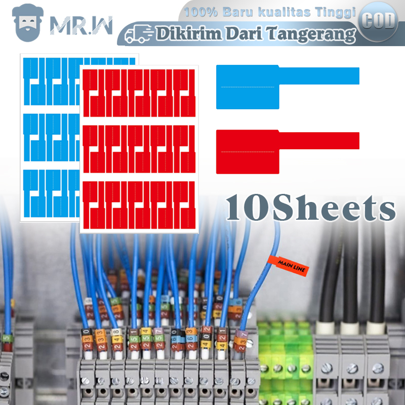 

10 Lembar / 300pcs Stiker Label Kabel Jaringan Anti Air Cable Label Sticker Cable Tag Sticker
