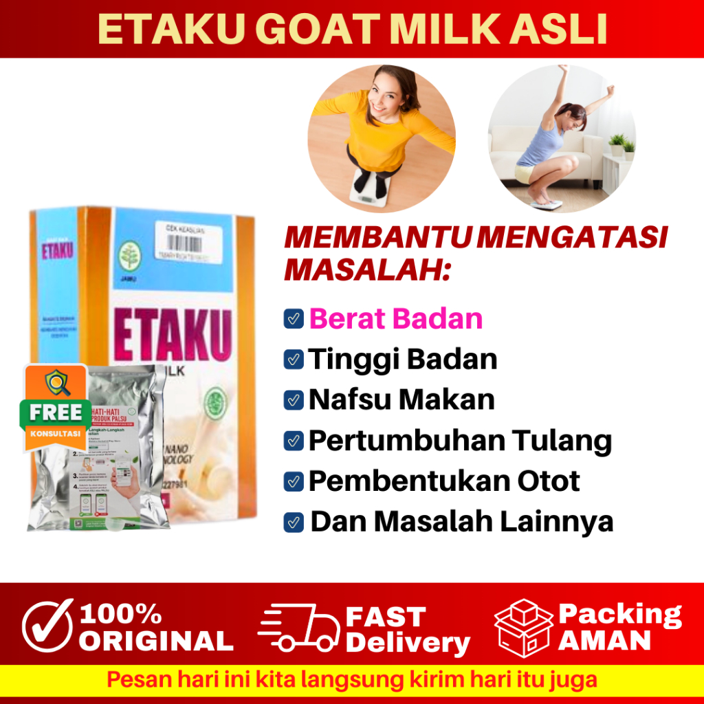 

Obat Penambah Berat Badan dan Tinggi Badan Anak Susu Kambing Etawa ASLI Susu Kambing Bubuk ETAKU