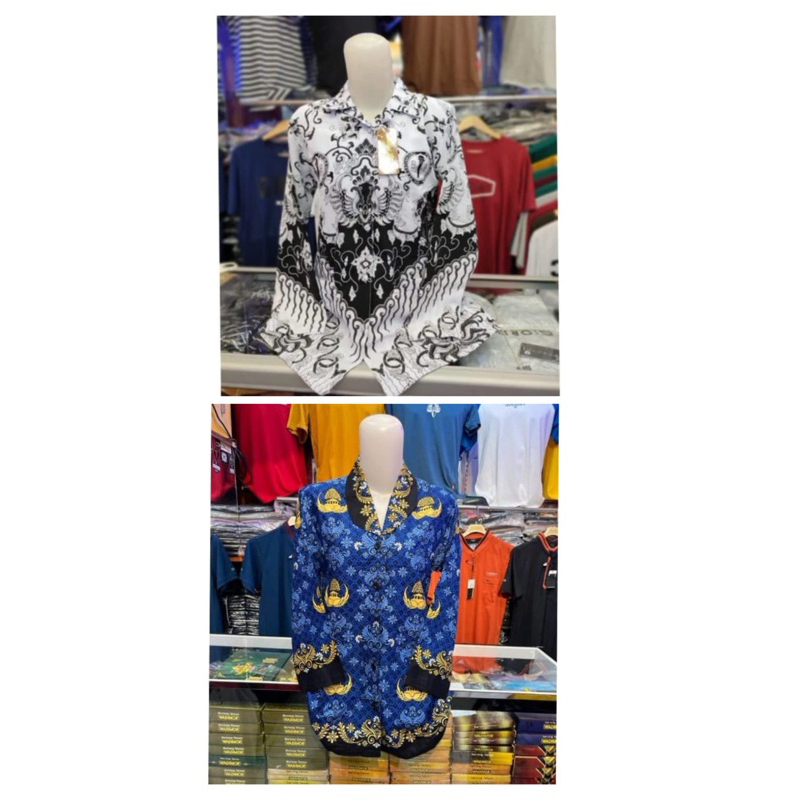 Kemeja Korpri dan Pgri Terbaru 2022 Pria dan Wanita/Korpri Katun Puring /Batik PGRI Sutra pakai Furi