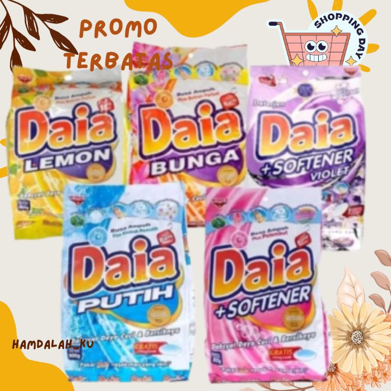 Daia Detergent Bubuk 1,6kg / soklin 1,8kg