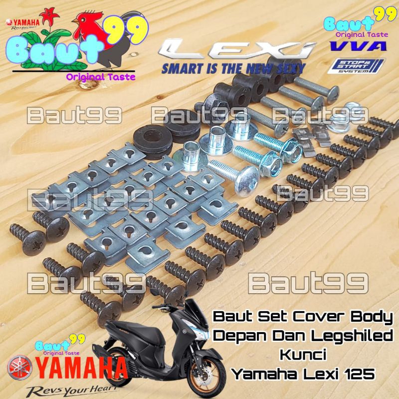 Baut Body depan dan Legshield kunci Yamaha Lexi