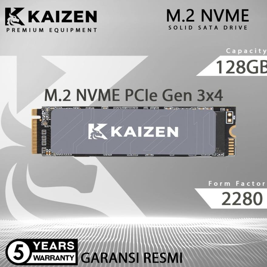 Ssd M2 Nvme / M.2 Nvme/ M2Nvme 128Gb Kaizen Resmi (Garansi 5 Tahun)