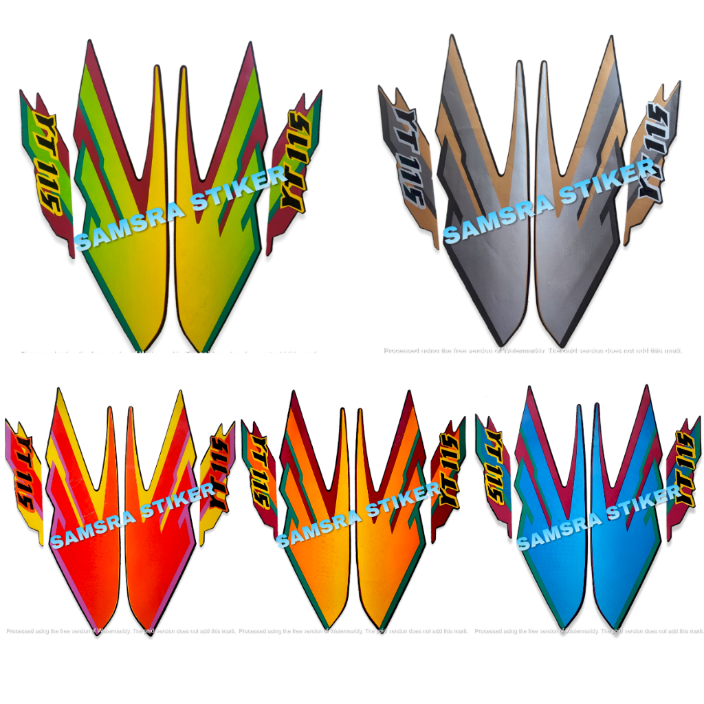 STIKER STRIPING MOTOR YAMAHA YT 155 1991 STANDAR FULL SET