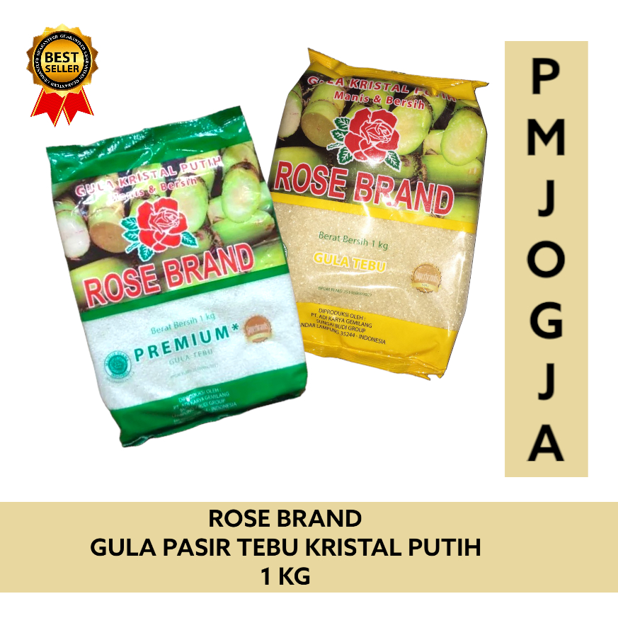 

Rose Brand - Gula Pasir Tebu 1 kg Premium / Gula Pasir Kuning Hijau Happy sweet PSM