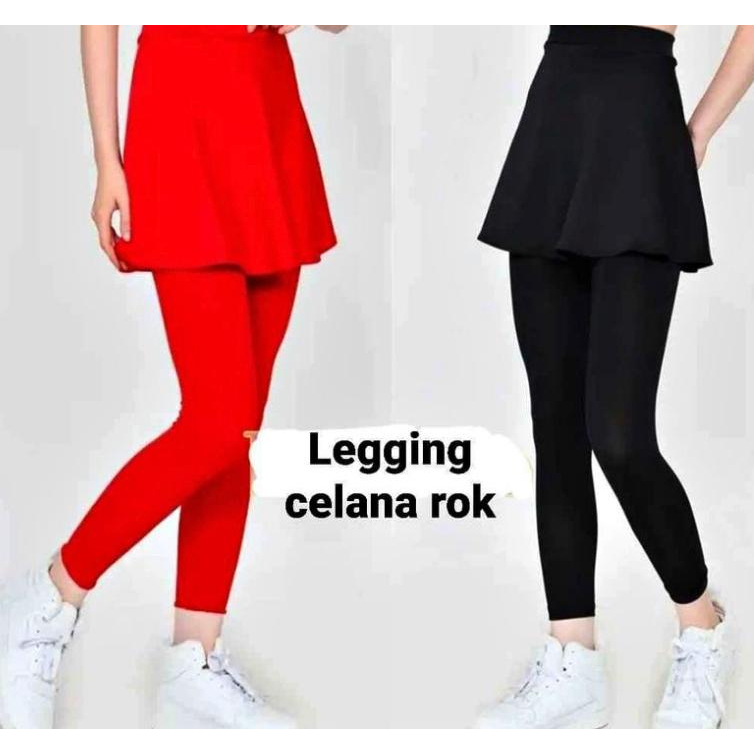 Legging rok hijab sport Bahan Tebal dan Halus Rok Legging .legging rok senam zumba Aerobik Outdoor