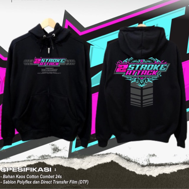 Xhaka.id - Hoodie 2 Stroke Jaket two Stroke Xhaka Project Versi X.01