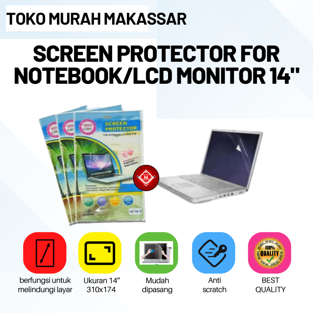 SCREEN PROTECTOR 14" / SCREEN PROTECTOR LAPTOP 14" / ANTI GORES NOTEBOOK 15.6 INCH / GAD24-SCR