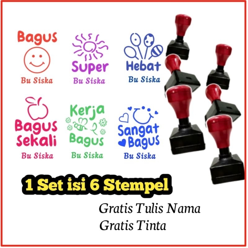 

stempel penilaian guru, stempel Reward nilai TK/SD Gratis Tulis Nama