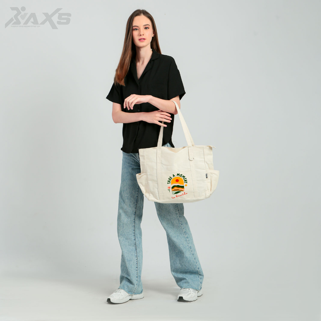 Tas FashionTotebag Canvas Healing  Simpel Mode Vintage Summer Day Totebag Kanvas Bonnie Tas Wanita