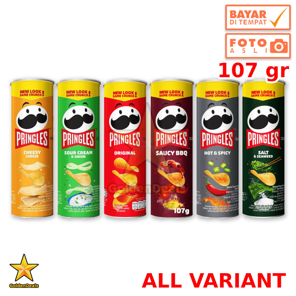 

Pringles ALL Varian - Snack Keripik Kentang Impor 107 gr