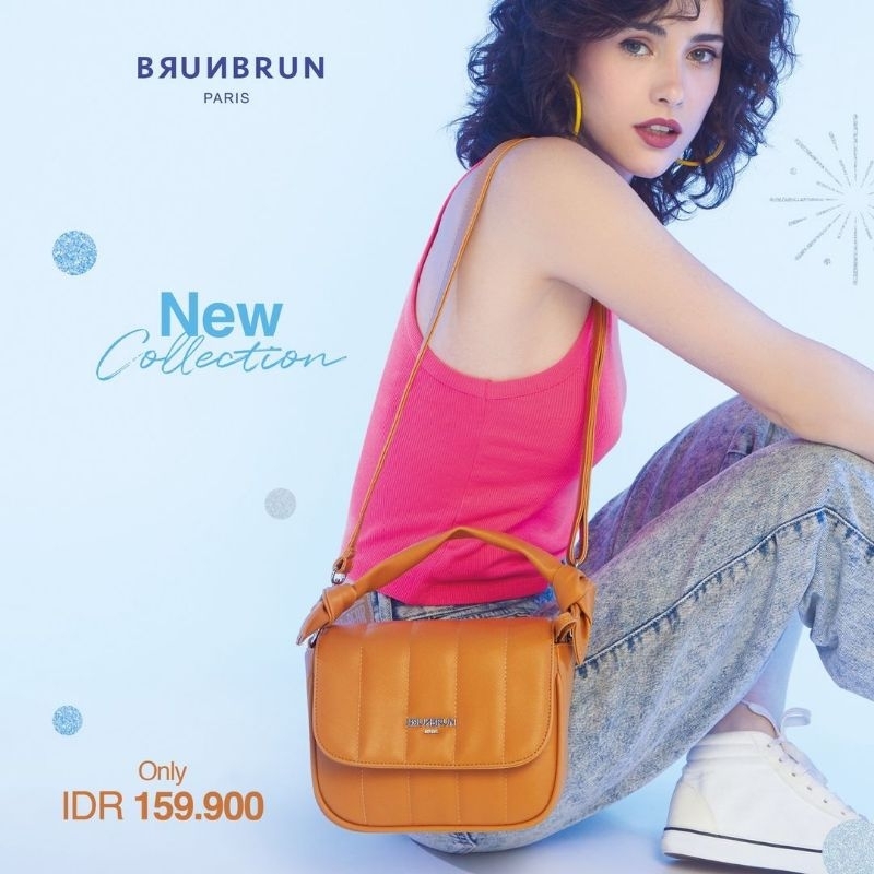 TAS SELEMPANG PUFFY YELLOW BOWLER BRUNBRUN PARIS