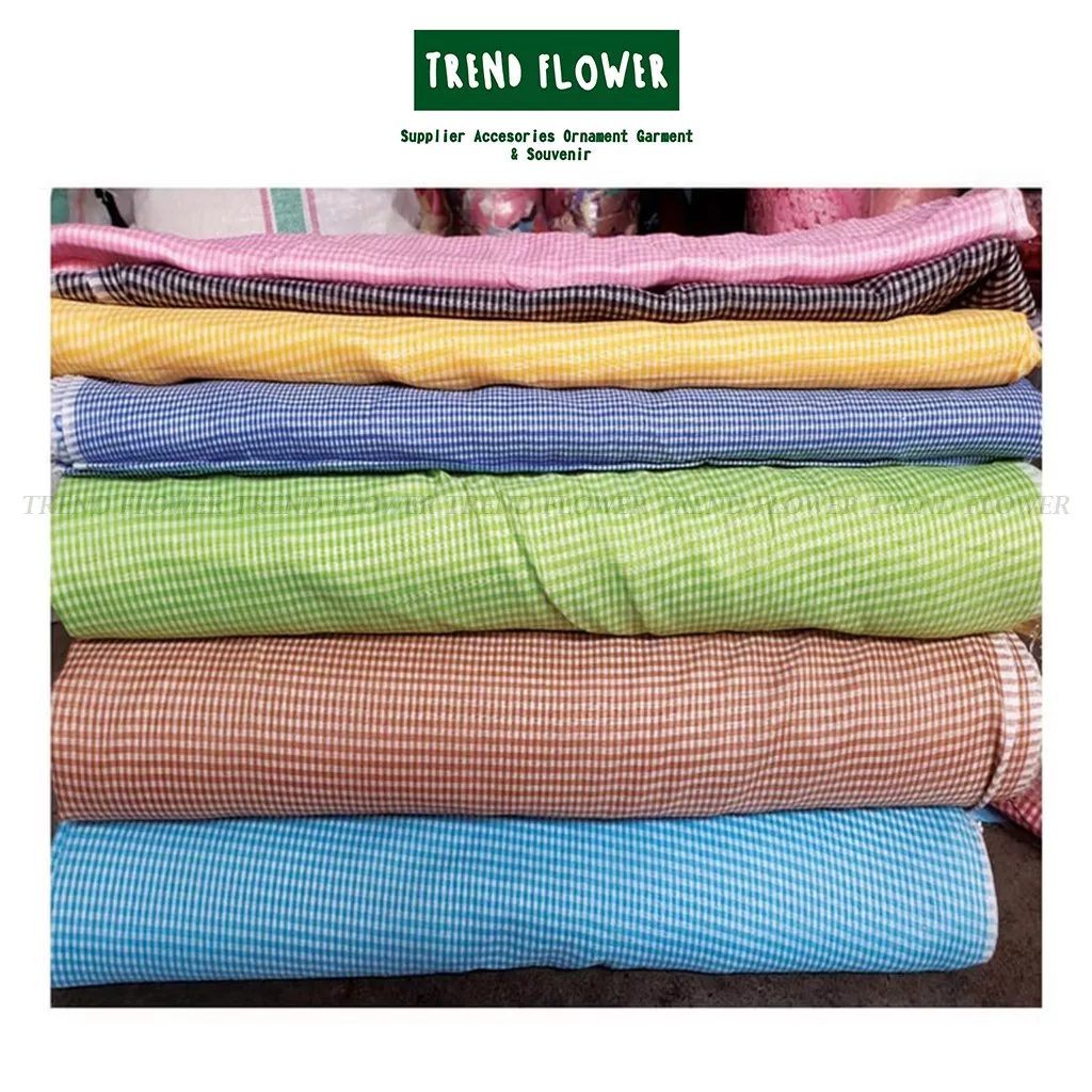 [GROSIR CAMPUR WARNA] KAIN KOTAK KOTAK KECIL CELE - KAIN SALUR - KAIN TAPLAK MEJA