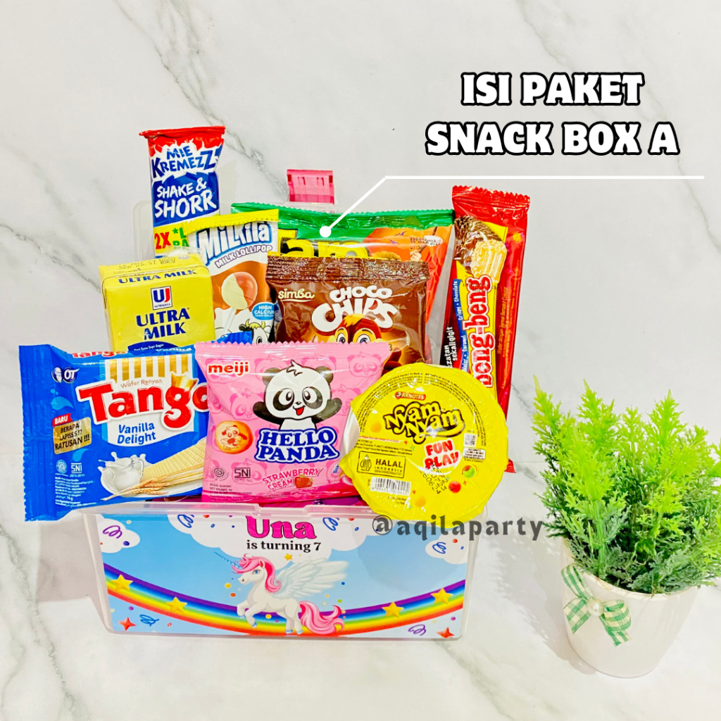 Paket Snack Ulang Tahun Box Anak / Goodie Bag / Box Ulang Tahun Anak