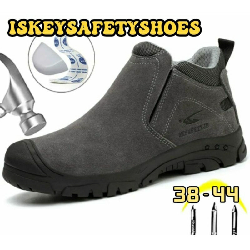 SEPATU SAFETY BOOT ABU HITAM JB IMPORT