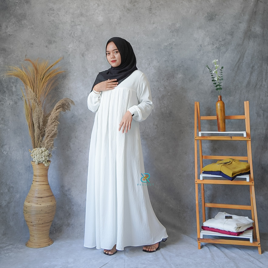 WAFFA DRESS || GAMIS CRINKLE AIR FLOW PREMIUM || FASHION MUSLIM WANITA