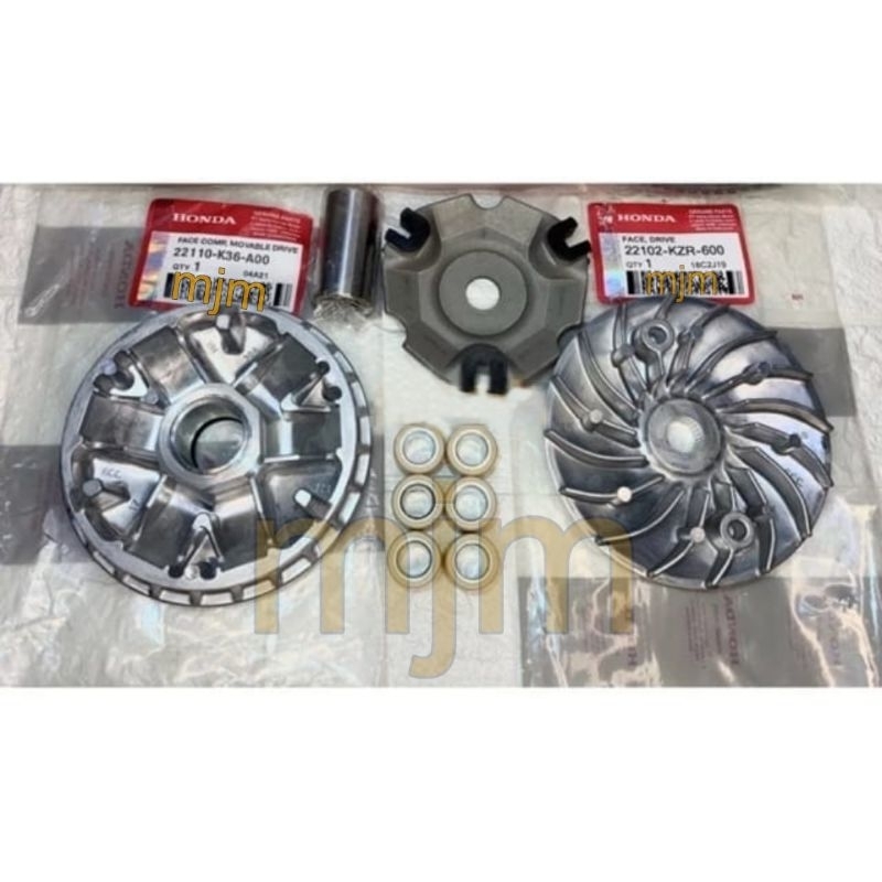 Paket CVT Rumah Roller Assy Set + Kipas Rumah Roller Vario 150 125 Fi F1 Esp Led New K36