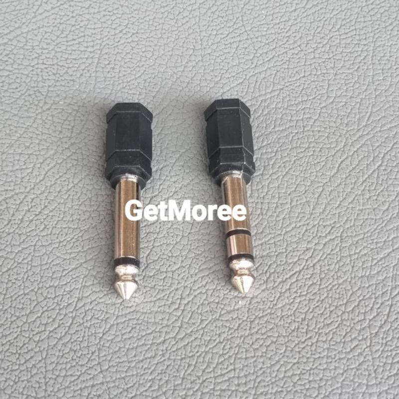 Jack Sambungan Kecil 3.5mm ke Besar 6.5mm Aux Mono Stereo Plastik