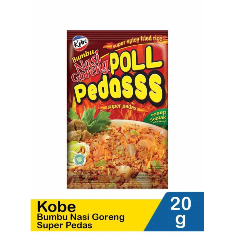 

Kobe Bumbu Nasi Goreng Super Pedas 20g