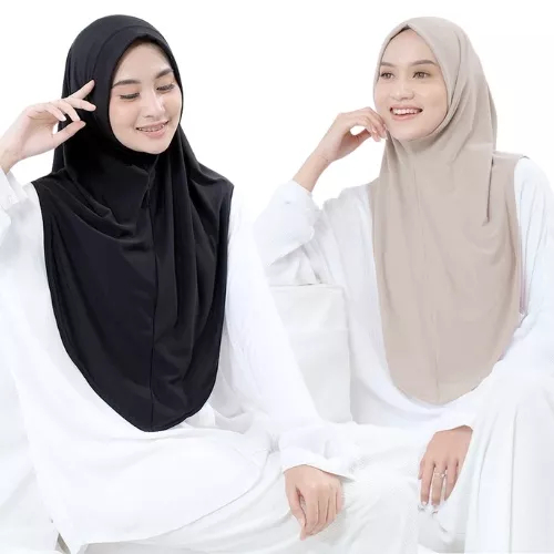 jilbab bergo instan zaida non ped / kerudung instan jersey