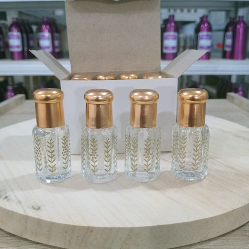 BOTOL TOLA 3 ML MOTIF PADI GOLD