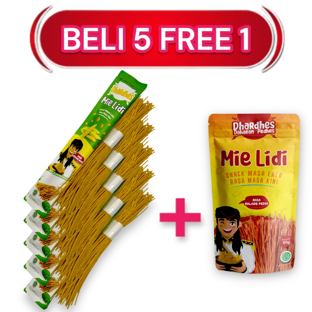 

BELI 5 MIE LIDI 120G RASA JAGUNG MANIS FREE 1 MIE LIDI DHARDHES 60G