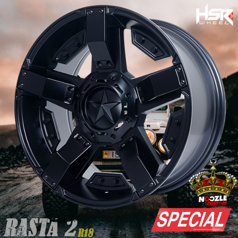 Velg Mobil Baut 6 Spack offroad Ring 18 Pelek Mobil HSR Tyoe Rasta 2