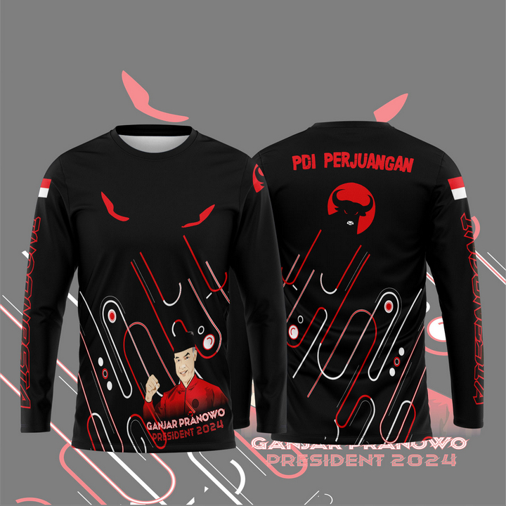 baju kaos ganjar pranowo t shirt sahabat ganjar baju hitam merah pdi perjuangan vural dan unik indon