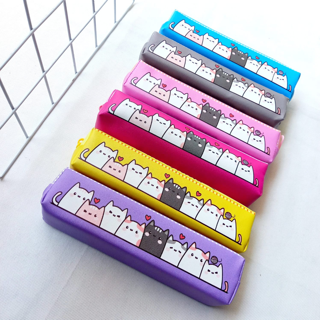 

Kotak Pensil Zipper Kartun Tempat Pensil Karakter Cat Friends Forever