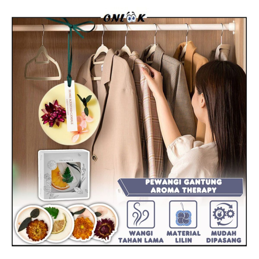 Pewangi Model Gantung Aroma Therapy / Hanging Air Freshener / Lilin Penyegar Penghilang Bau Kamar Mandi Toilet Mobil Ruang Tidur Lemari Pakaian Baju Rak Sepatu / Pengharum Ruangan Beraroma Wangi Motif Unik Tahan Lama Anti Lembab