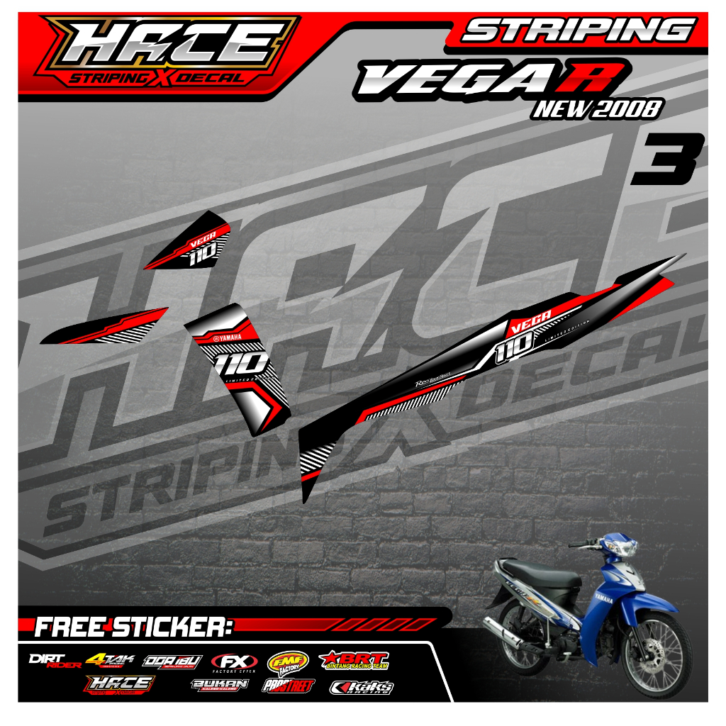 122 STRIPING VEGA R NEW 2008 - STRIPING VEGA R NEW 2008 PREMIUM GRAFIK