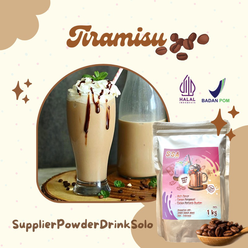 

Powder Drink Tiramisu 250 Gr / bubuk minuman rasa Tiramisu