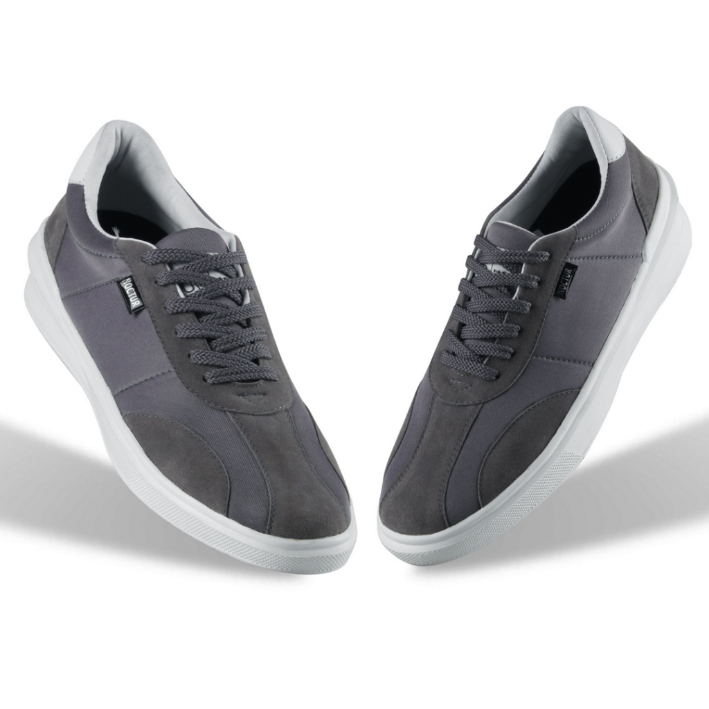 NOCTUR - Levin Gray - Sepatu Pria Casual Abu R-017