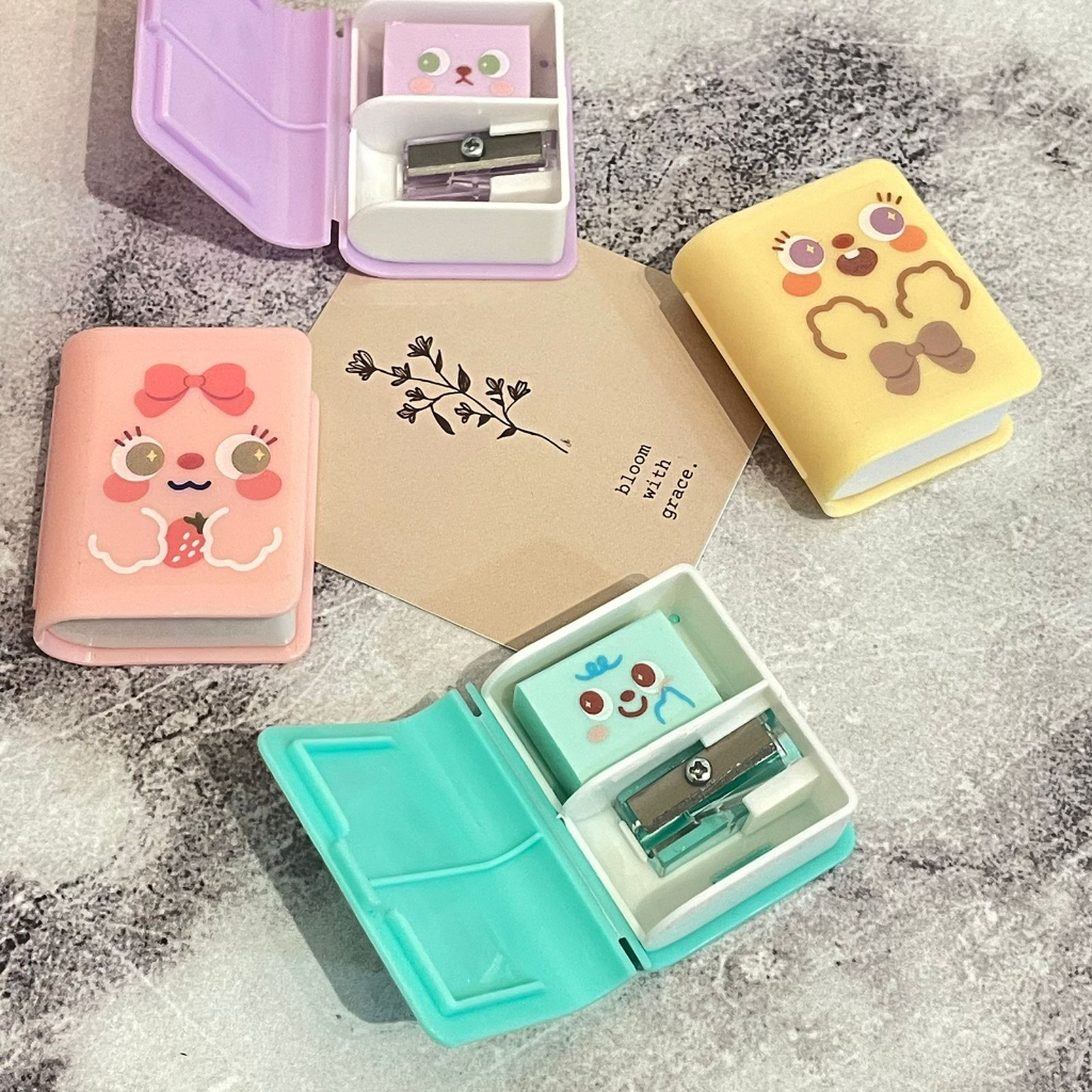 

Serutan + Penghapus JOYKO 1 Set ER-131 bentuk Buku Harga Termurah / 1 Set Serutan + Eraser motif Favorit Anak best Seller Stationary Fancy kekinian bisa COD