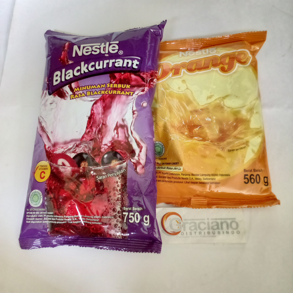 

(Free Ongkir) Nestle Blackcurrant 750gr + Nestle Orange 560gr