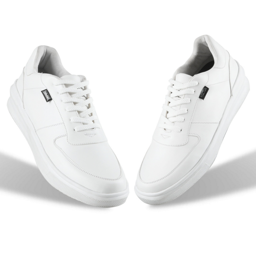 NOCTUR - Sneakers Pria Putih Edward Full White - R-009