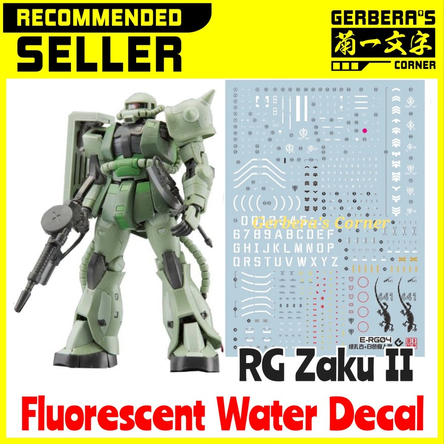 Fluorescent Water Decal RG Zaku II Evo Studio