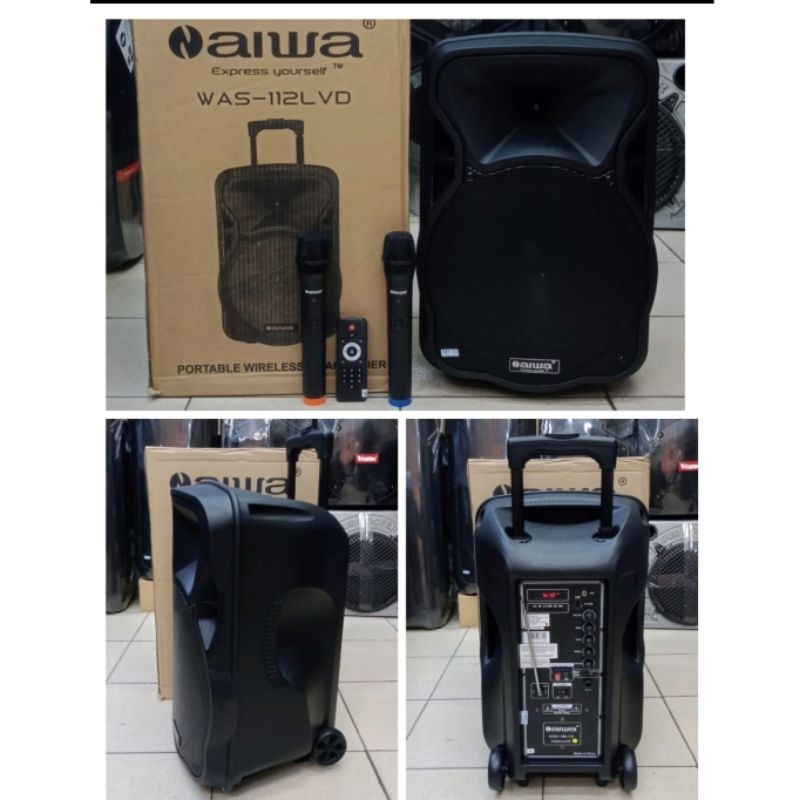 SPEAKER KARAOKE AIWA SPEAKER PORTABLE AIWA WAS 112 LVD BLUTOOTH